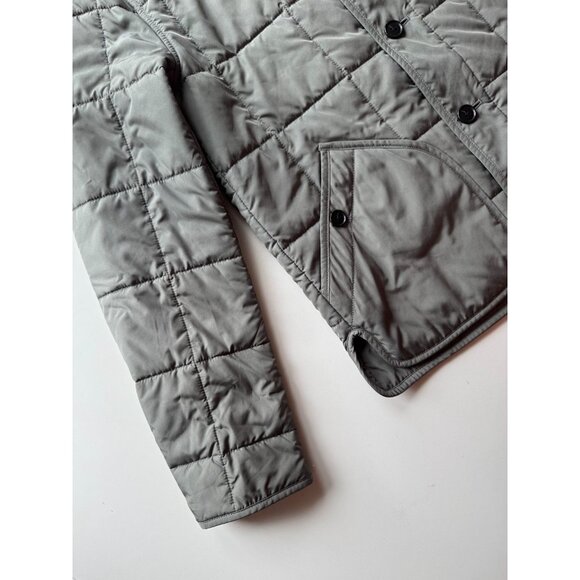 CLUB MONACO Green Quilted Polyester Lightweight Boxy Bomber Jacket, Size XS - Picture 10 of 14